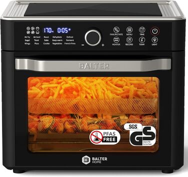 Фритюрниця аеро Balter HL-551T, 5.5 л, чорна, 12 програм, з вікном, 100 рецептів