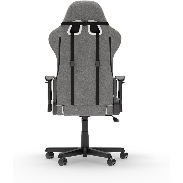 Крісло ігрове DXRacer Formula L з ПВХ шкіри, ергономічне, для ПК геймерів та офісу (Сірий & Білий, FD23 Stoff)