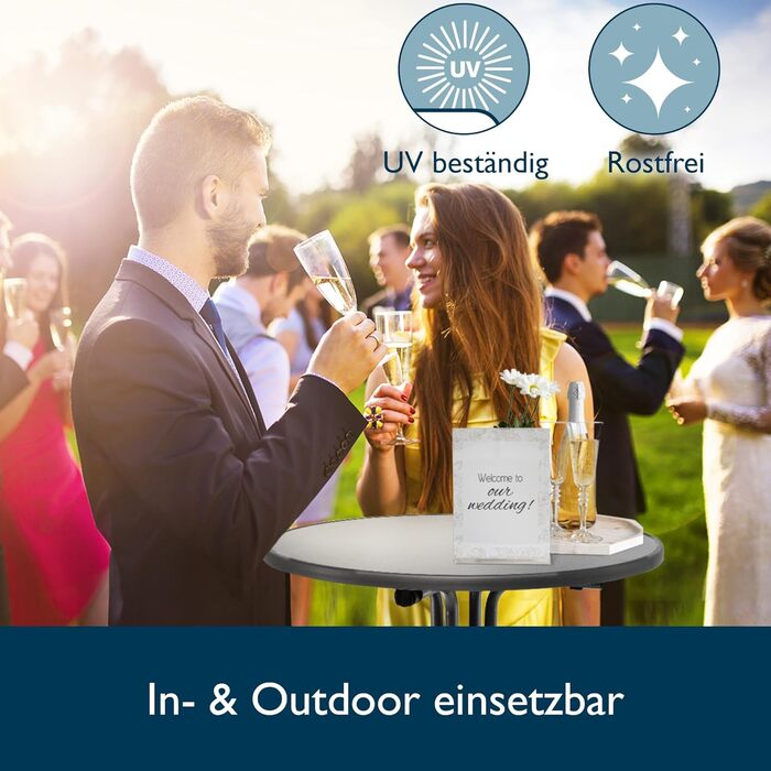 Стіл Beautissu розкладний, 70 см, білий Bellini – стійкий, погоджувальний, з анти-царапин покриттям. Підходить для вулиці, кафе, барів. Легка збірка, Ø 70 см. Ідеальний для вечірок та пікніків.