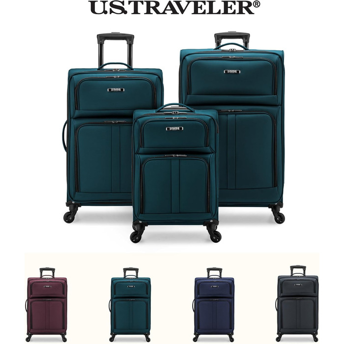 Набір валіз U.S. Traveler Anzio Softside Spinner 3-Piece (22/26/30) блакитно-зелений