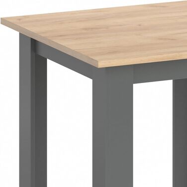Стіл обідній Vicco Karlos, 80x80 см, дуб/антрацит, для їдальні
