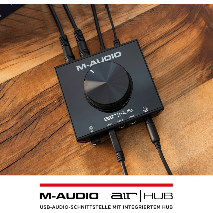 M-Audio Air 192|6 USB аудіоінтерфейс для запису: 2 XLR/Line входи, програмне забезпечення AIR Hub (Чорний)