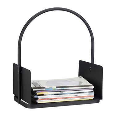 Кошик для дров Relaxdays, чорний