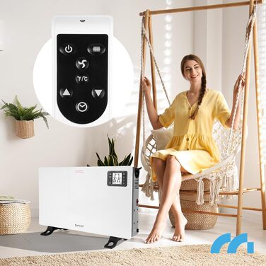 Електричний конвектор MalTec CH2000DW з термостатом, LCD-дисплеєм та таймером | 3 режими нагріву, енергозбереження