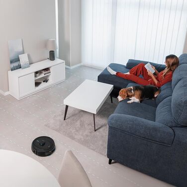 Робот-пилосос Cecotec Conga 9590 Spin Revolution Ultra Power з автопорожненням, 10000 Па, лазерна навігація, 240 хв, моп, силіконова щітка, для дому та тварин, керування через додаток