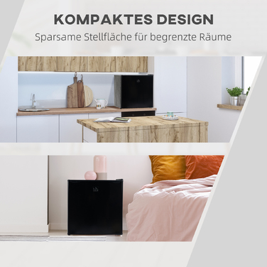 HOMCOM Міні-морозильник 35 л, 161 см (ширина), 5-рівневе регулювання температури, -14 до -24°C, міні-морозильна камера, міні-холодильник | Aosom