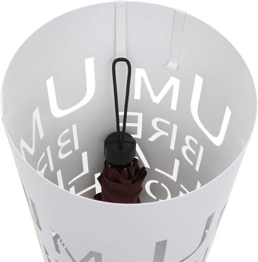 Підставка під парасольку Mendler HWC-C78, підставка під парасольку, тримач парасольки, кругла 55см - шрифт, біла