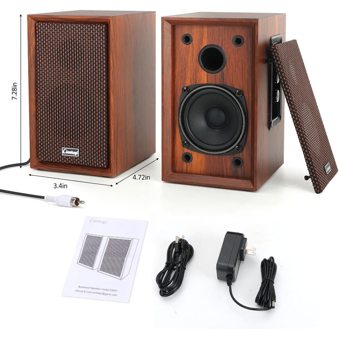 Дерев'яні колонки для ПК 2.0 40W – потужний бас, Hi-Fi, USB/Bluetooth, DSP, для ноутбука та комп'ютера