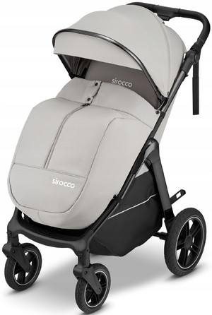 Дитячий прогулянковий візок Sirocco Maxelle: великі колеса 28 см, великий капюшон, амортизація