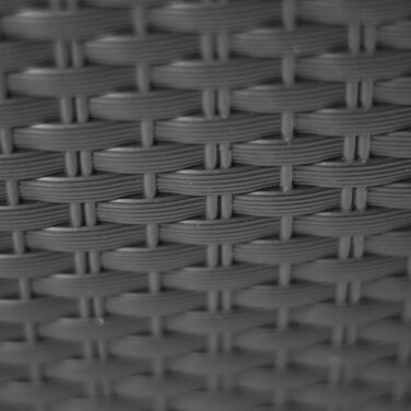 Пластиковий горщик Prosperplast з ротангу, 26.5 x 26.5 x 50 см, антрацит, для дому та саду