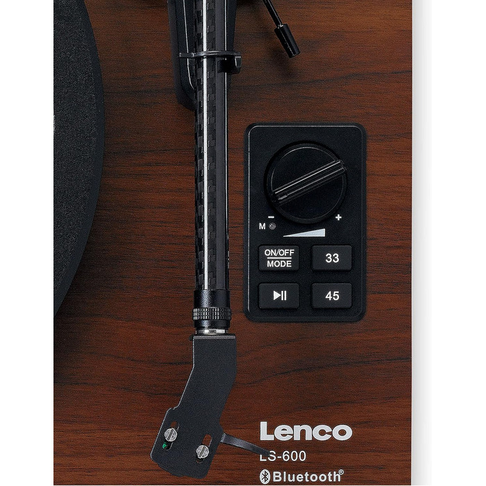 Програвач вінілу Lenco LS-600WA Bluetooth з 2 зовнішніми колонками 2×30 Вт, горіх