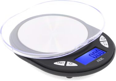 Цифрові кишенькові ваги ADE TE 1700 Fred Компактні та портативні прецизійні ваги з точністю до 0,01 грама та поверхнею зважування з нержавіючої сталі Грамові ваги з підсвічуванням РК-дисплея та кришкою