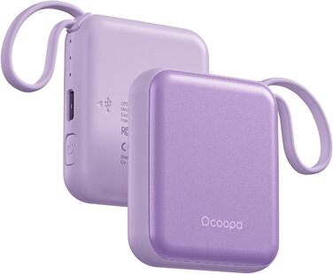 Електричні грілки для рук OCOOPA 2 шт., 3 режими нагріву, швидкий нагрів, 4000mAh, USB, для жінок, Outdoor, фіолетові