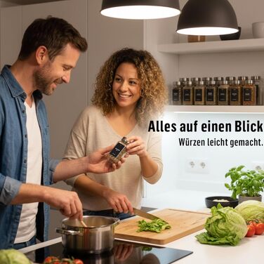 Набір скляних баночок для спецій Deco haus® 36 шт. з етикетками та дозаторами