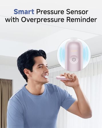 Електрична зубна щітка Laifen Wave Pro Рожева (Алюміній) з 6 режимами, акумулятором на 70 днів та контролем тиску