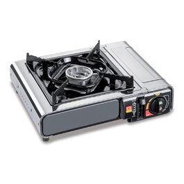 Газовий пальник для кемпінгу Kemper Smart 1 з нержавіючої сталі, сірий