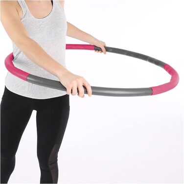 Хулахуп, ø 100 см, 1,5 кг, в т.ч. Рулетка Power Fitness Hoop Hulahoop для схуднення рожева