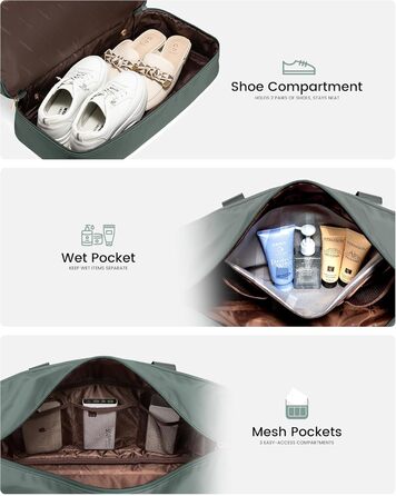 Сумка-мішок LOVEVOOK для жінок, 42L, водонепроникна, з відділенням для взуття, для подорожей, спортзалу, басейну, пологів, Ryanair