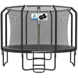 Батут SONGMICS для дітей вуличний Ø305 см з захисною сіткою та драбиною, чорний