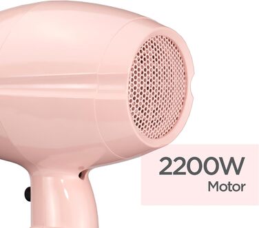 Фен для волосся BaByliss Rose Blush 2200 Вт з 3 рівнями температури та 2 режимами швидкості, 5337PRE