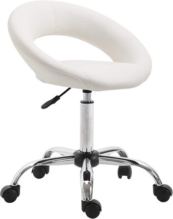 Стілець на коліщатках / стілець Duhome 3 кольори зі спинкою, стілець для практики, обертовий стілець, стілець з коліщатками, косметичний стілець, робочий Стілець, офісний стілець
