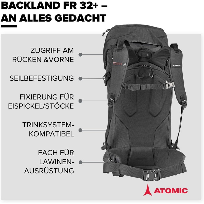 Рюкзак ATOMIC Unisex Backland Fr 24 24 літри чорний