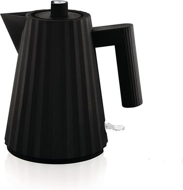 Електричний чайник Alessi Plissé MDL06/1BUK, 100 cl, чорний, з англійським штекером, 2400W