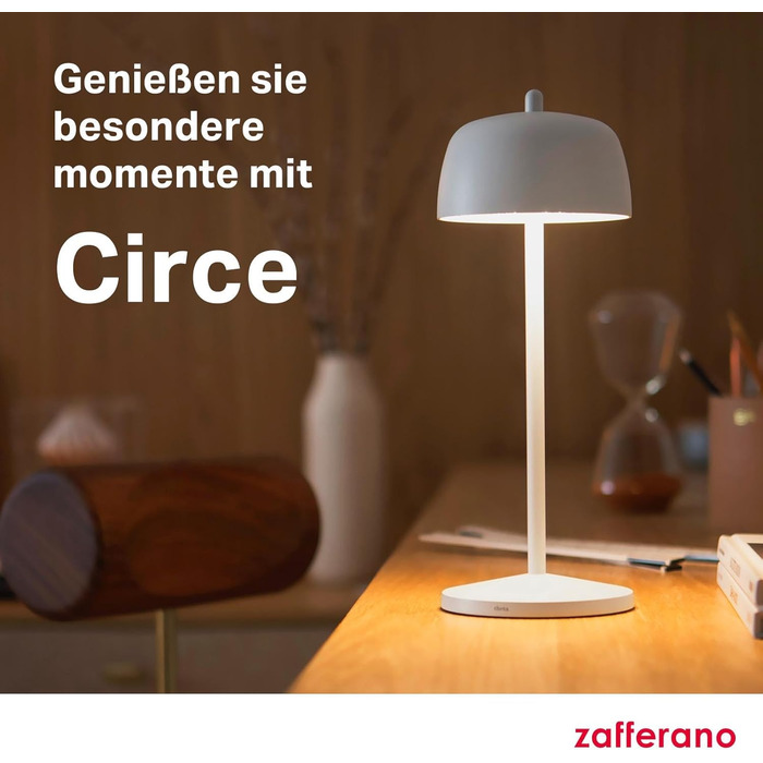 Zafferano Circe: Бездротова LED-лампа для дому та саду, Corten, 30 см, димер, 2200-3000K, керування кнопкою