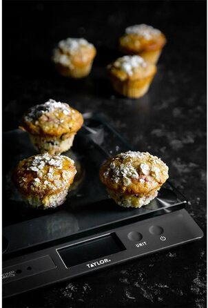 Кухонні ваги Taylor Pro Digital з таро-функцією, 14,4 кг, прозорі