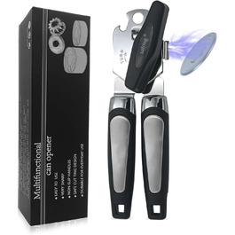 Механічний дозатор для банок з нержавіючої сталі Heavy Duty, гостре лезо, гладка кромка, зручна ручка, багатофункціональний відкривачка для пляшок Large