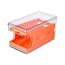 Ящик для зберігання яєць dawafit розсувного типу двошаровий тримач для яєць портативний прозорий контейнер для зберігання яєць на все життя