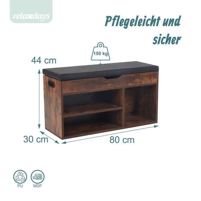 Сховище для взуття Relaxdays з місцем для зберігання