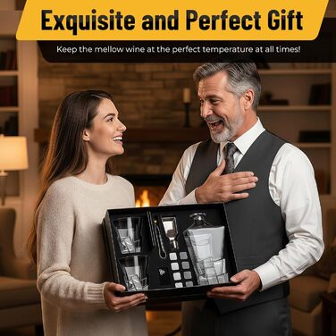 Набір віскі: декантик 800 мл, 2 келихи, 8 каменів. Подарунковий набір віскі для чоловіків