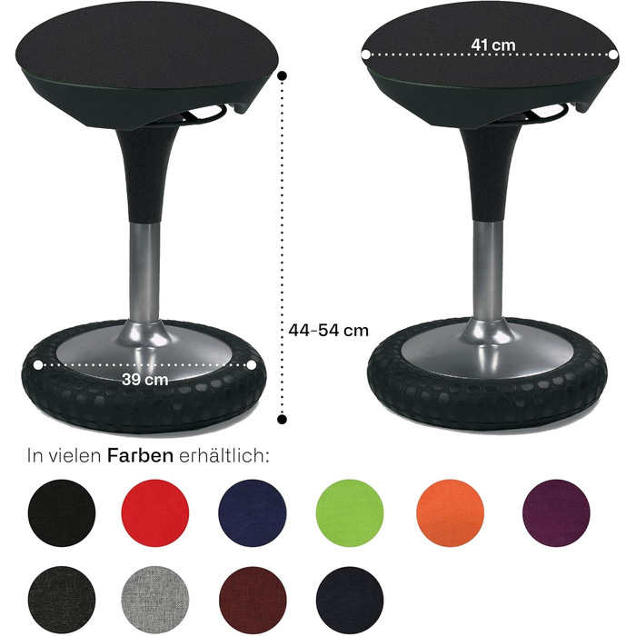 Офісний стілець Topstar Sitness 20 чорного кольору