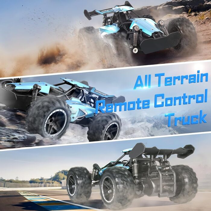 RC Автомобіль Monster Truck 1:18 2.4GHz, позашляховик, швидкість 20+ км/год, водонепроникний, синій