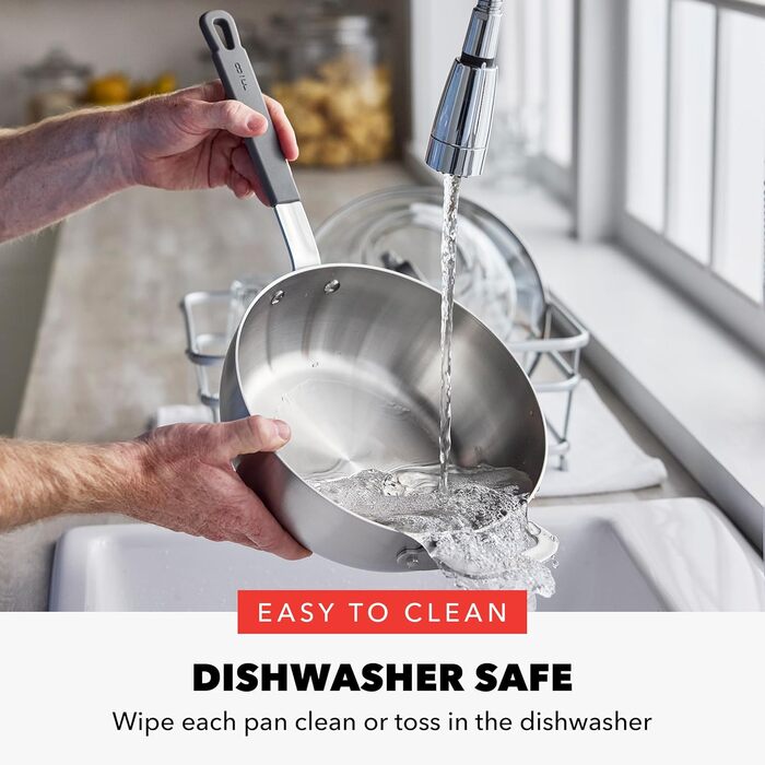 Набір сковорідок GreenPan x Bobby Flay: 20.3 см та 25.4 см, професійні, тришарові, з антипригарним покриттям, індукційні, для посудомийної машини