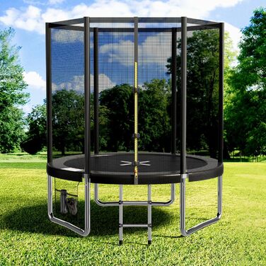 Батут Devoko вуличний Ø183/228/305/366/427 см з сіткою, драбиною та захисним покриттям для дітей та дорослих, сертифікат GS