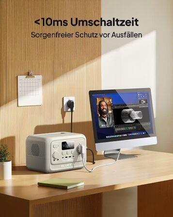 Портативна електростанція Elite 30 V2-Helles Sandgrau: 288 Wh, 600W, LFP акумулятор, сонячний генератор для кемпінгу та надзвичайних ситуацій