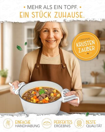 Форма для випікання хліба з чавуну з кришкою Krustenzauber, 28 см, 4.7л, емальована