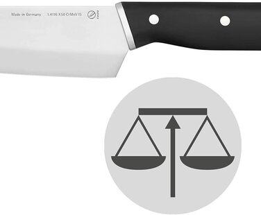 Набір ножів WMF Sequence з підставкою, 6 предметів, Made in Germany, бамбукова підставка, Performance Cut, високоякісна сталь