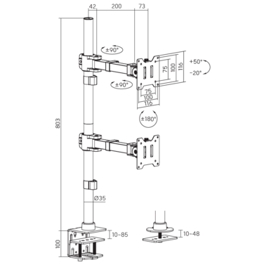 Настільне кріплення для монітора OfficePro MA122B