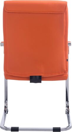 Стілець барний Anubis I помаранчевий, штучна шкіра, до 260 кг, з підлокітниками та захистом підлоги
