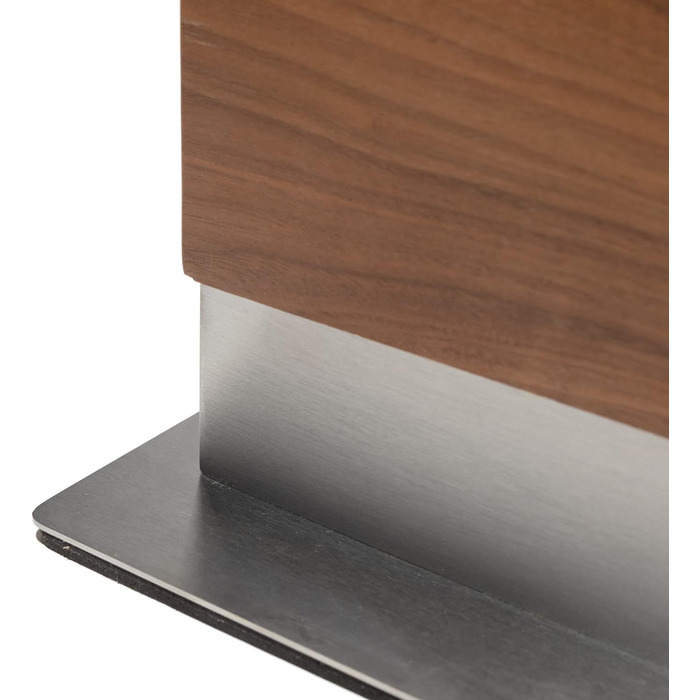 Магнітний брусок для ножів Coninx двосторонній | Тримач для ножів без ножів | Тримач для кухонних ножів з потужним магнітом | Підставка для ножів Coninx з антиковзким покриттям, горіховий колір