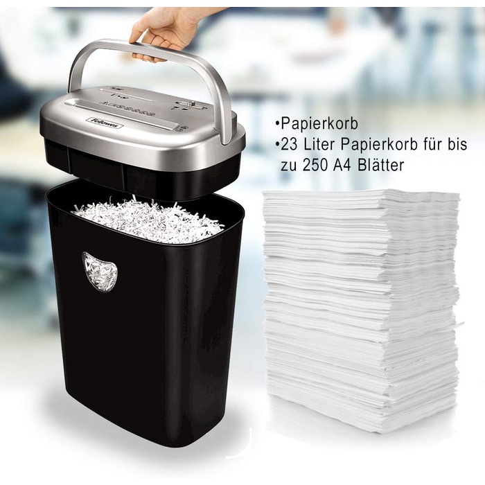 Fellowes Powershred 53C - Шредер для паперу, знищення CD, 10 аркушів, для дому/офісу