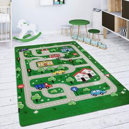 Дитячий килимок Килимок Дитяча кімната Ігровий килимок Вуличний килимок Нековзний сучасний зелений, розмір 80x150 см (120 см круглий)