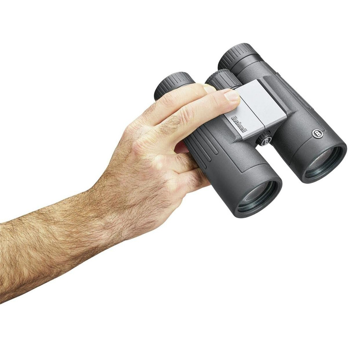 Бінокль Bushnell Powerview 2 10x42, дахова призма, алюмінієвий корпус, багатошарове покриття, гумове армування, для спостереження за птахами, туризму, спорту, PWV1042