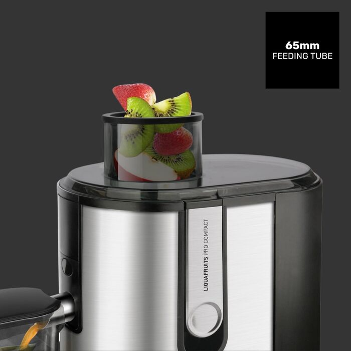 Тaurus Liquafruits Pro Compact - компактний соковичавник з нержавіючою сталлю, 600W, 2 швидкості, 350 мл, 1.2 л, анти-крапельна система