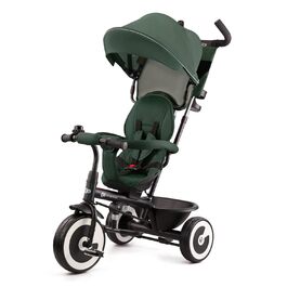 Триколісний велосипед Kinderkraft ASTON для дітей від 9 місяців до 25 кг, з батьківською ручкою, обертовим сидінням, дахом від сонця, кошиком та тримачем для напоїв, зелений