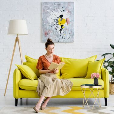 Relaxdays Бічний столик-табуретка Чорний/Золотий