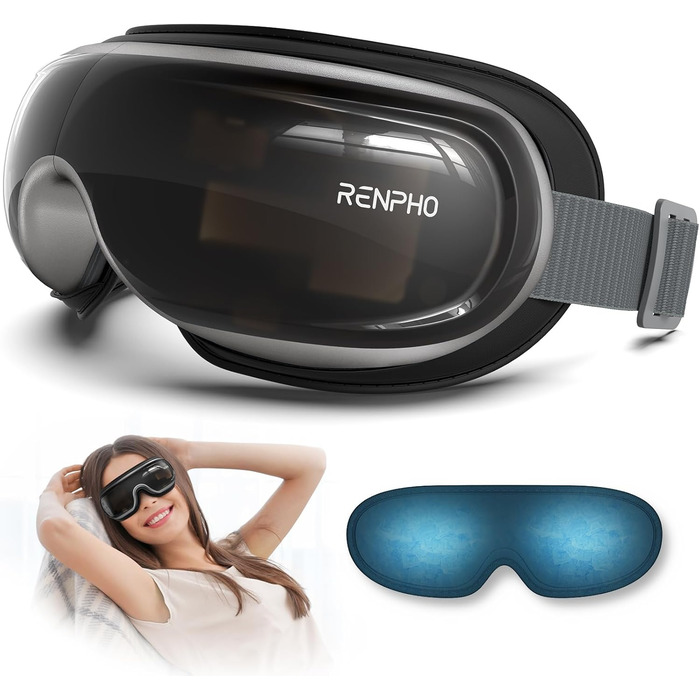 RENPHO Eyeris Масажер для очей з підігрівом, Bluetooth та повітряним тиском – для зняття втоми очей, сухості та головного болю